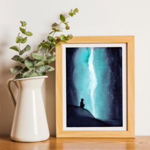 aquarelle illustration galaxie challenge 2020