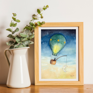 aquarelle illustration montgolfière édition challenge