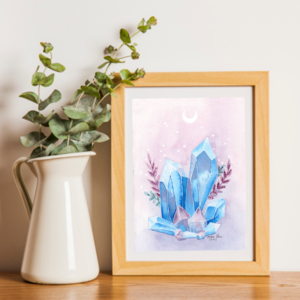 aquarelle illustration cristaux challenge 2020