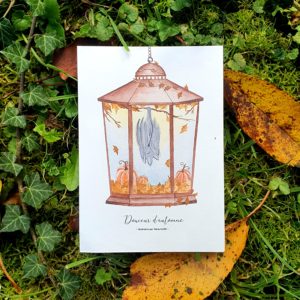illustration chauve souris automne