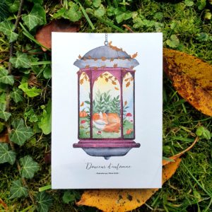 aquarelle renard automne