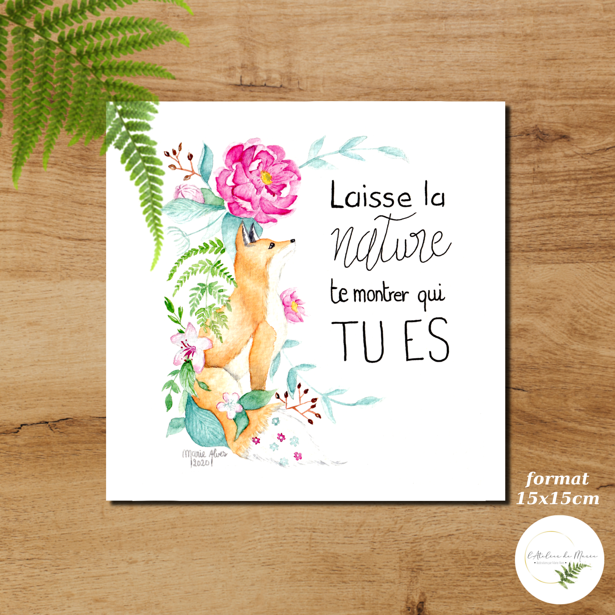 illustration laisse la nature édition positive carré