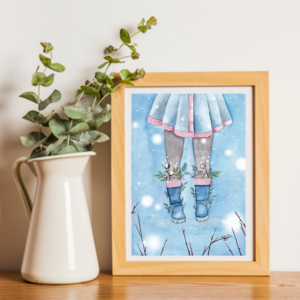 illustration aquarelle merveille d'hiver présentation