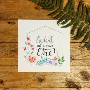 illustration maison fleurie édition positive aquarelle carré PRESENTATION