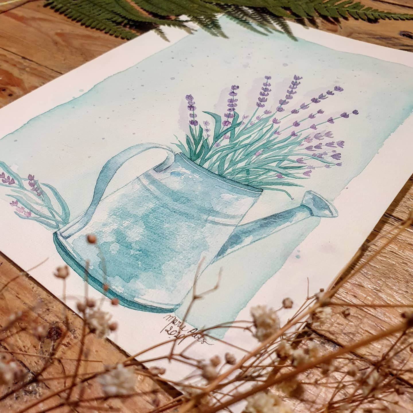aquarelle illustration lavande challenge 2020 photo détail