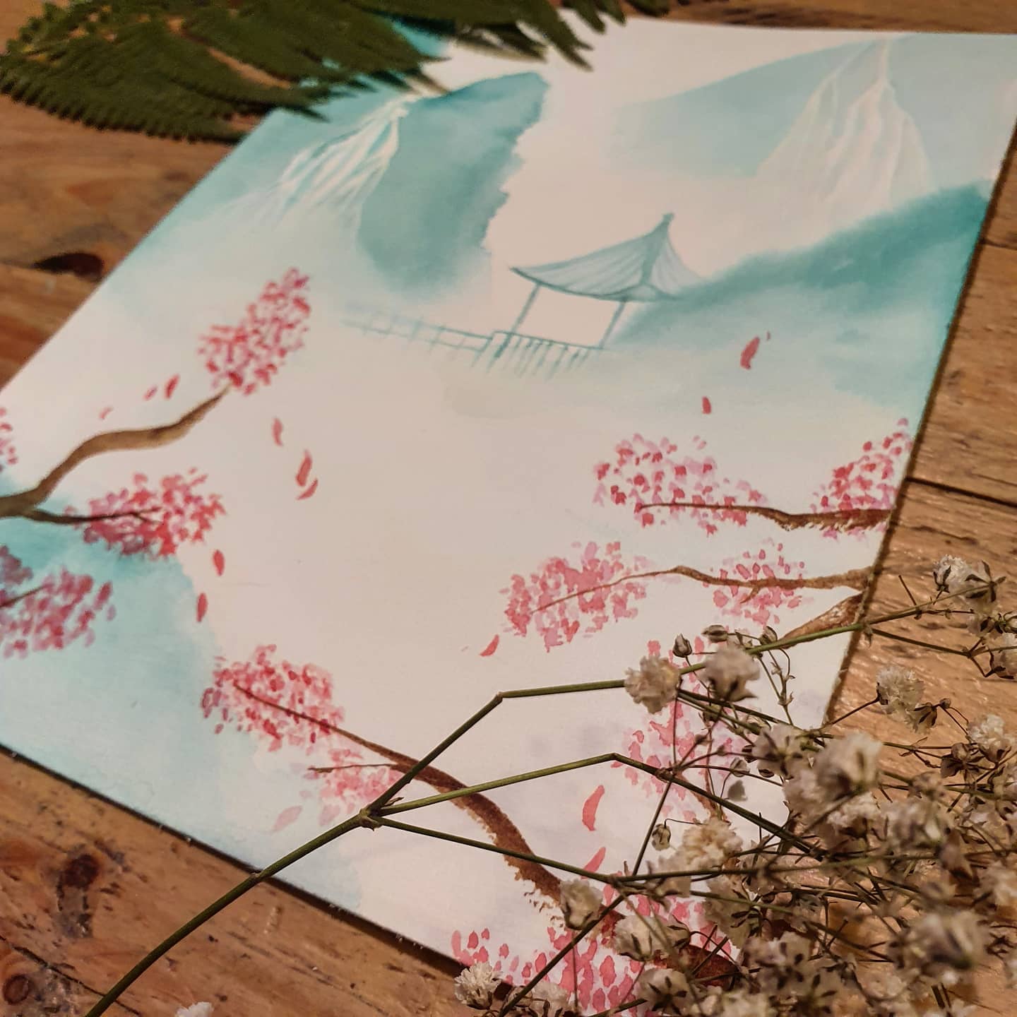 aquarelle illustration japon challenge 2020 photo détail