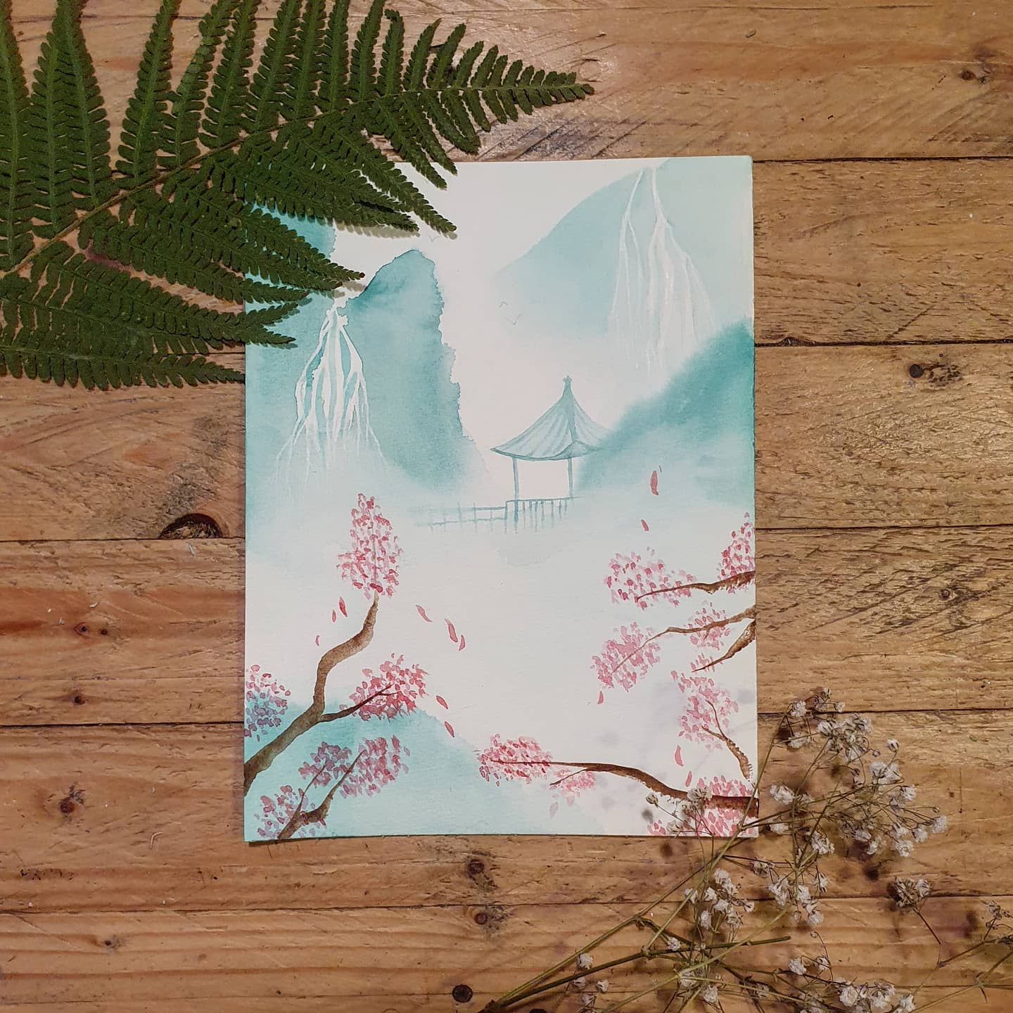 aquarelle illustration japon challenge 2020 photo