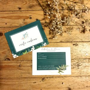 carte cadeau atelier de marie illustrations photo