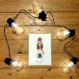 illustration aquarelle soldat jouet ancien hiver