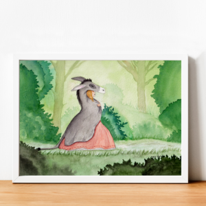 Peau d'âne impression aquarelle challenge de vous à moi 2021