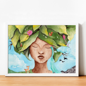 Mère nature impression aquarelle challenge de vous à moi 2021