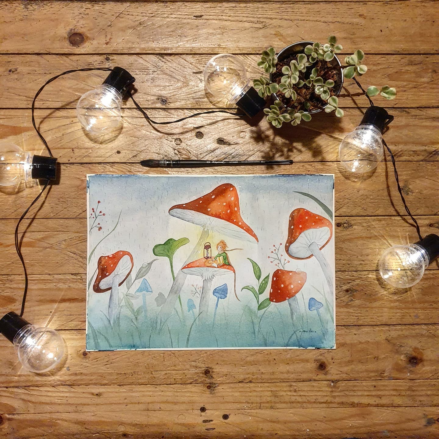 Challenge de vous à Moi 2021 - Pluie d'Automne aquarelle originale