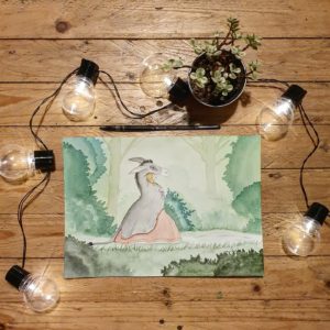 Challenge de vous à Moi 2021 - peau d'âne aquarelle originale