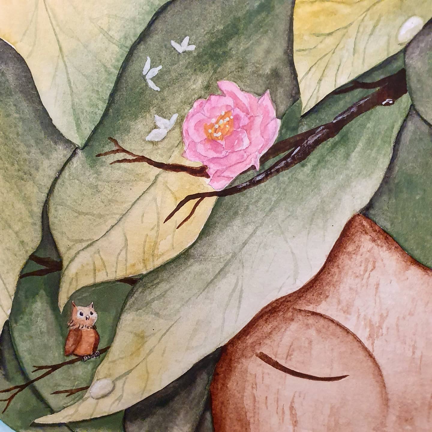Challenge de vous à Moi 2021 - Mère nature aquarelle originale fleur