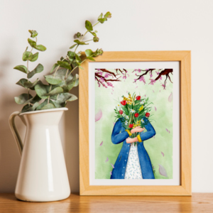 illustration merveille saisonnière - Printemps cadre