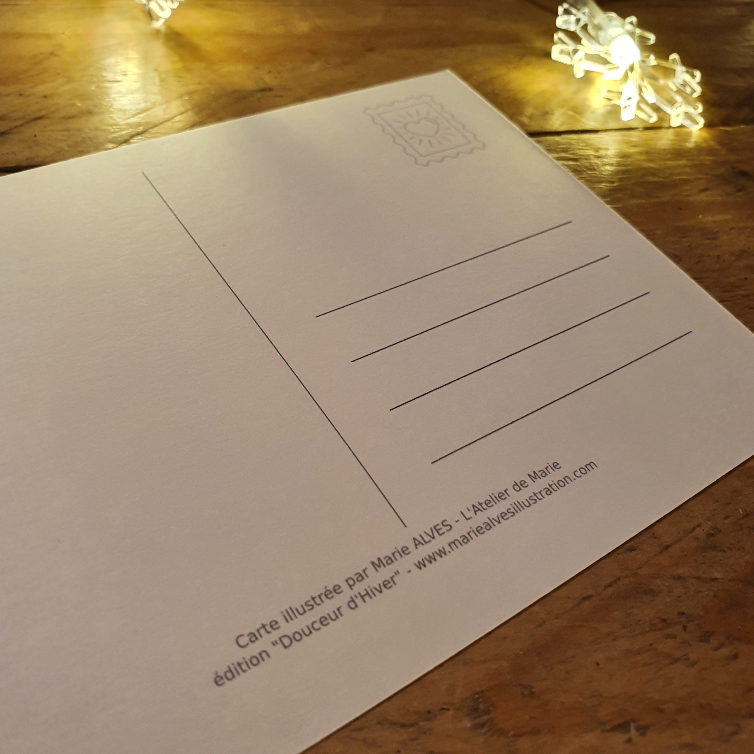 carte postale douceur d'hiver Marie Alves
