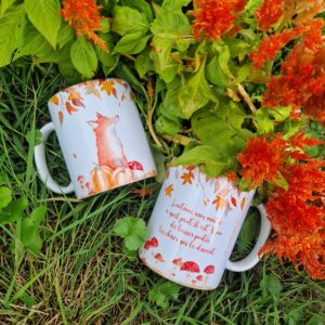 Mug illustré 2 faces renard et phrase positive