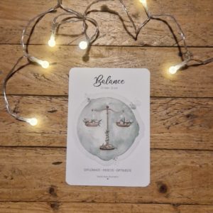 signe astrologique illustrée balance