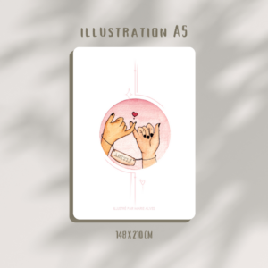 voeu illustré aquarelle marie alves illustration