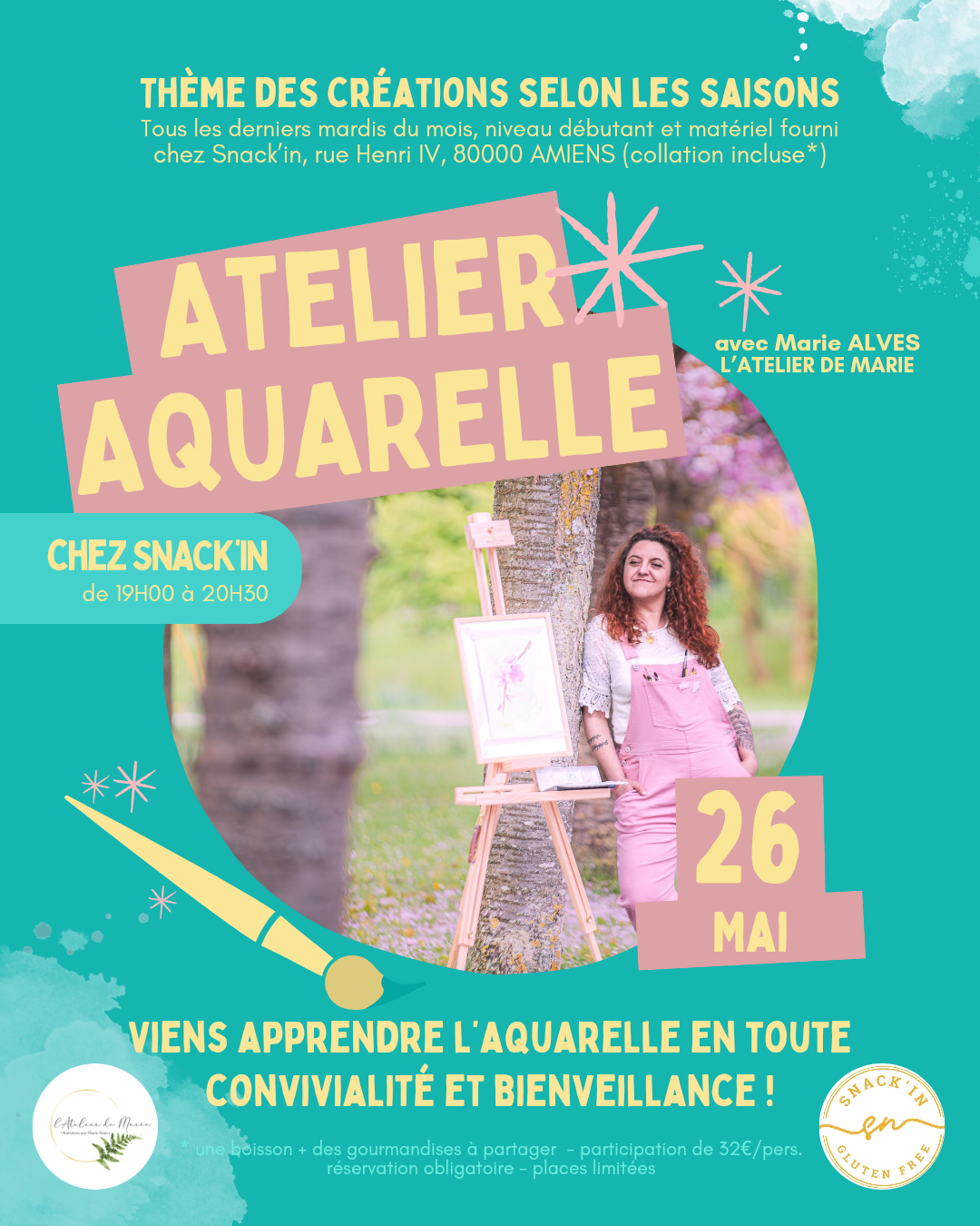 Atelier aquarelle - Mai