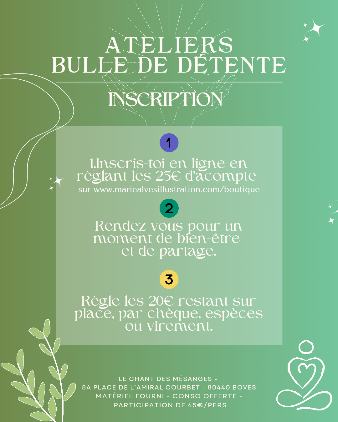 Participation aux ateliers "Bulle de Détente" (acompte) – Image 5