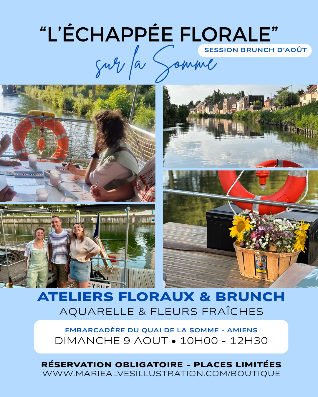 échappée florale ateliers créatifs Amiens aquarelle et fleurs fraiches