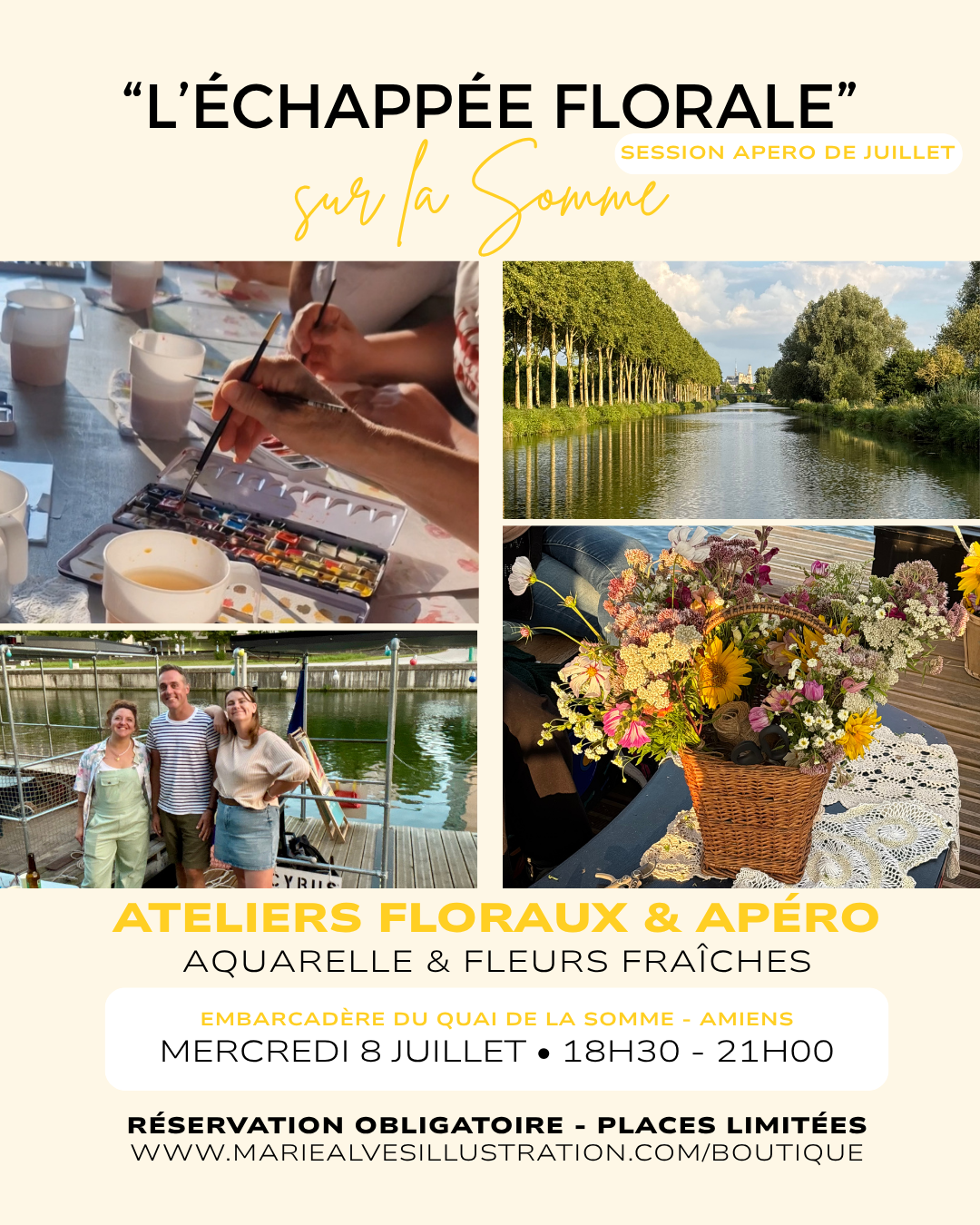 échappée florale ateliers créatifs amiens sur l'eau